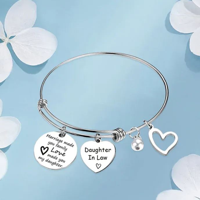 [⚡49% OFF] InspiringJewel For Daughter-in-law - Marriage Made You Family Love Made You My Daughter Bangle Bracelet