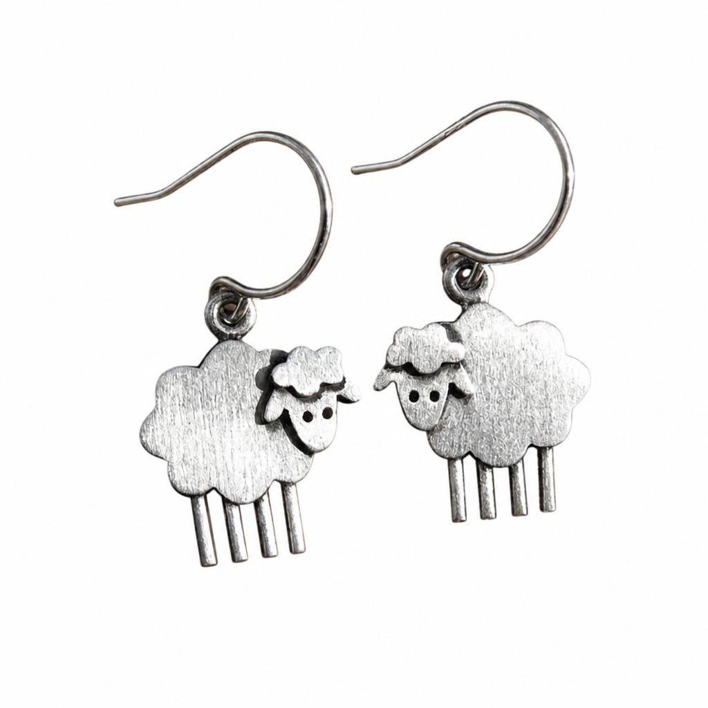Vintage Sheep Earrings
