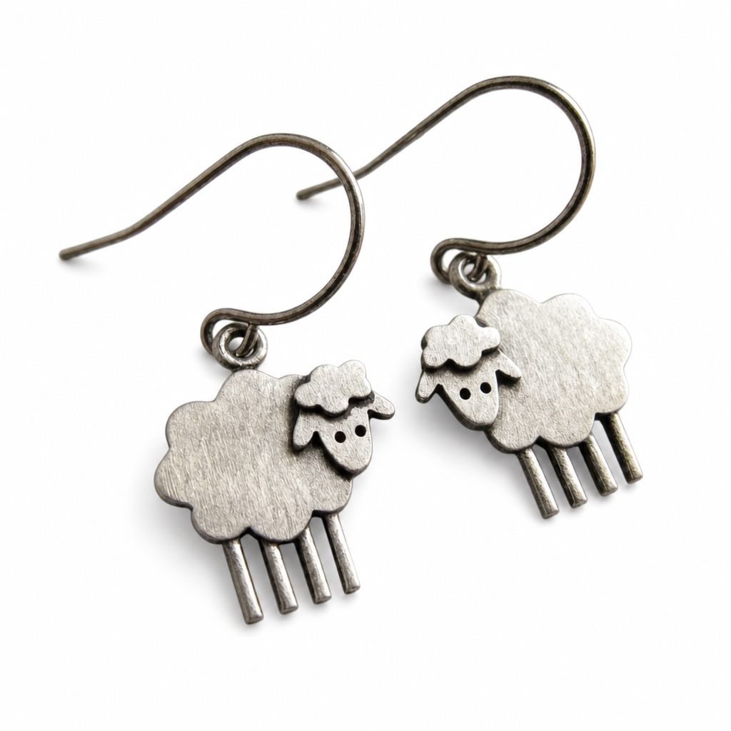 Vintage Sheep Earrings