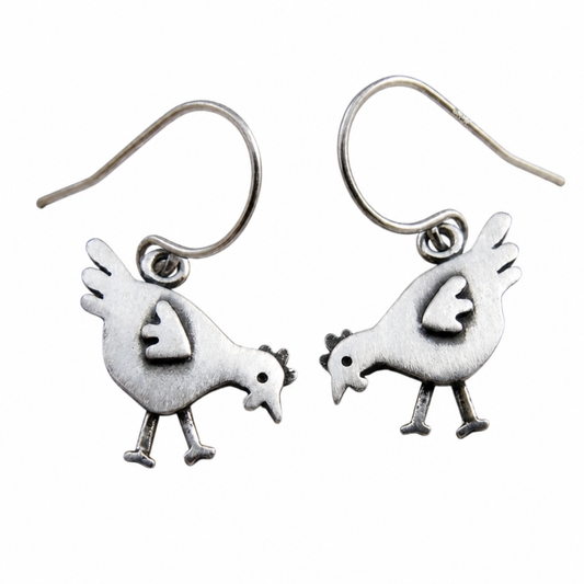 Vintage Chicken Earrings