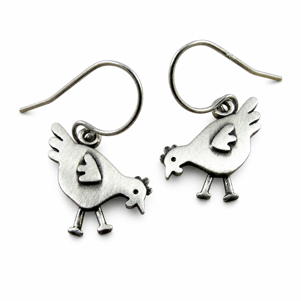 Vintage Chicken Earrings