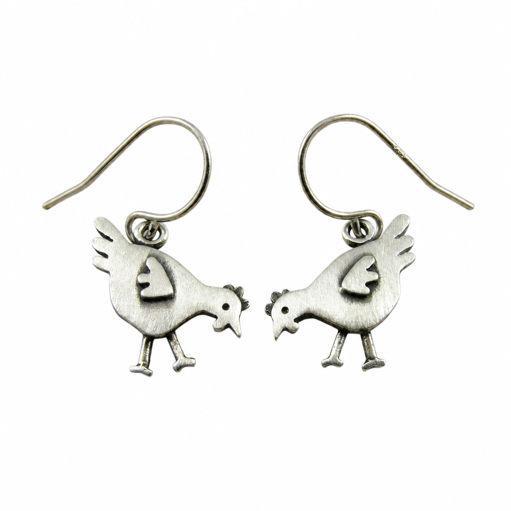 Vintage Chicken Earrings