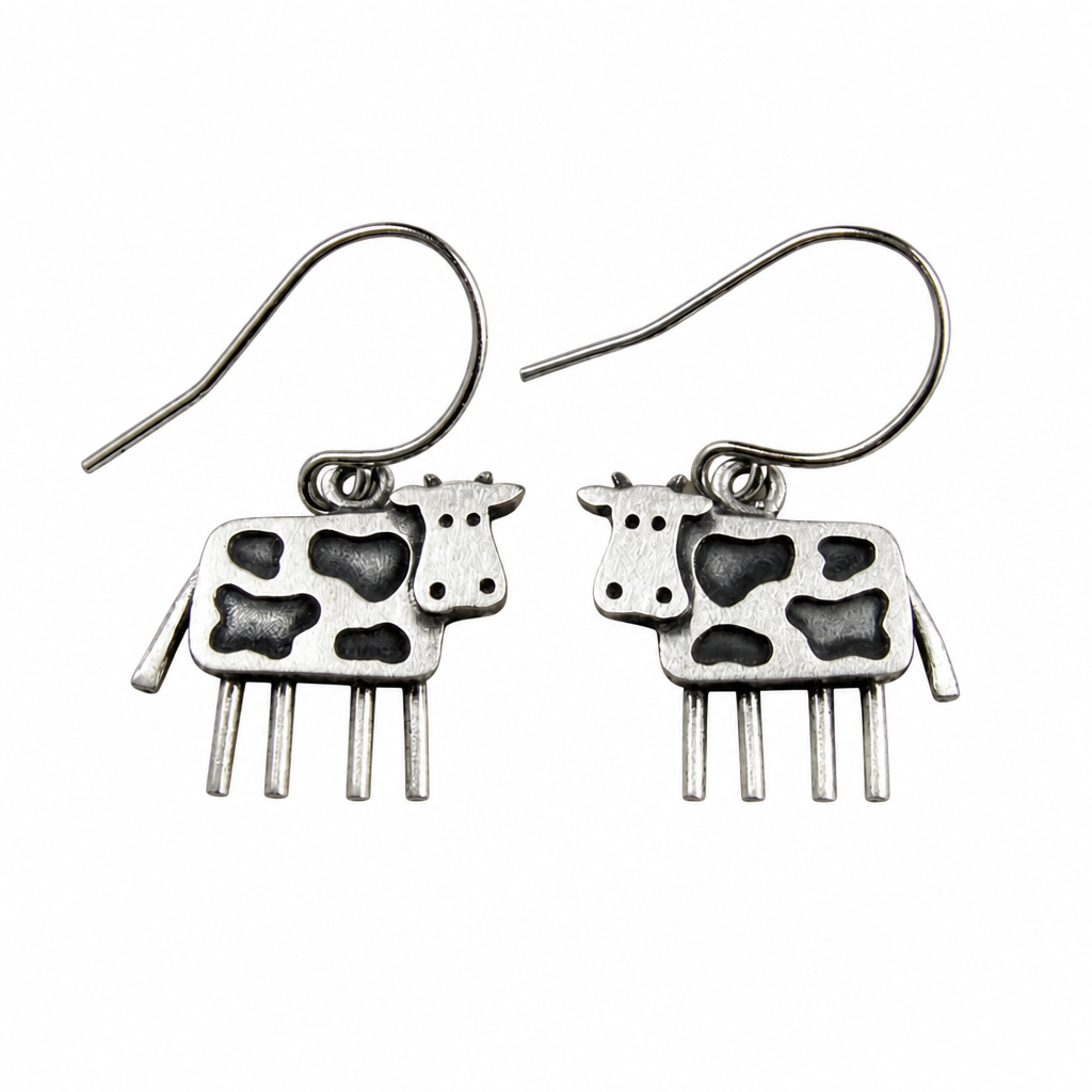Vintage Cow Earrings