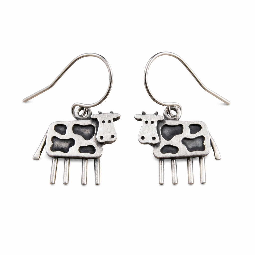 Vintage Cow Earrings