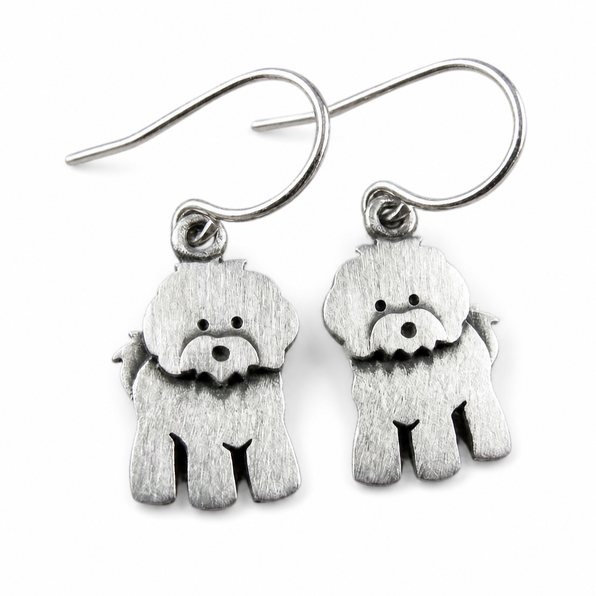 Tiny Bichon Frise Earrings