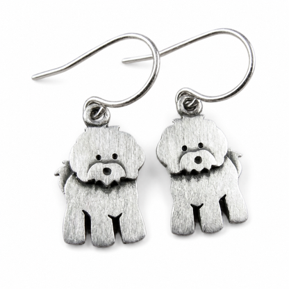Tiny Bichon Frise Earrings