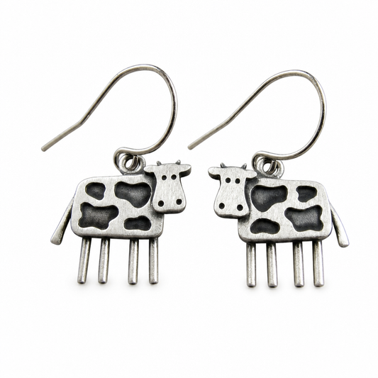 Vintage Cow Earrings