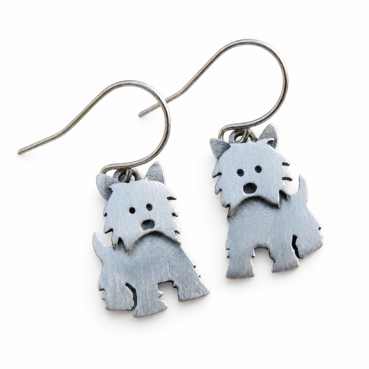 Vintage Westie Earrings