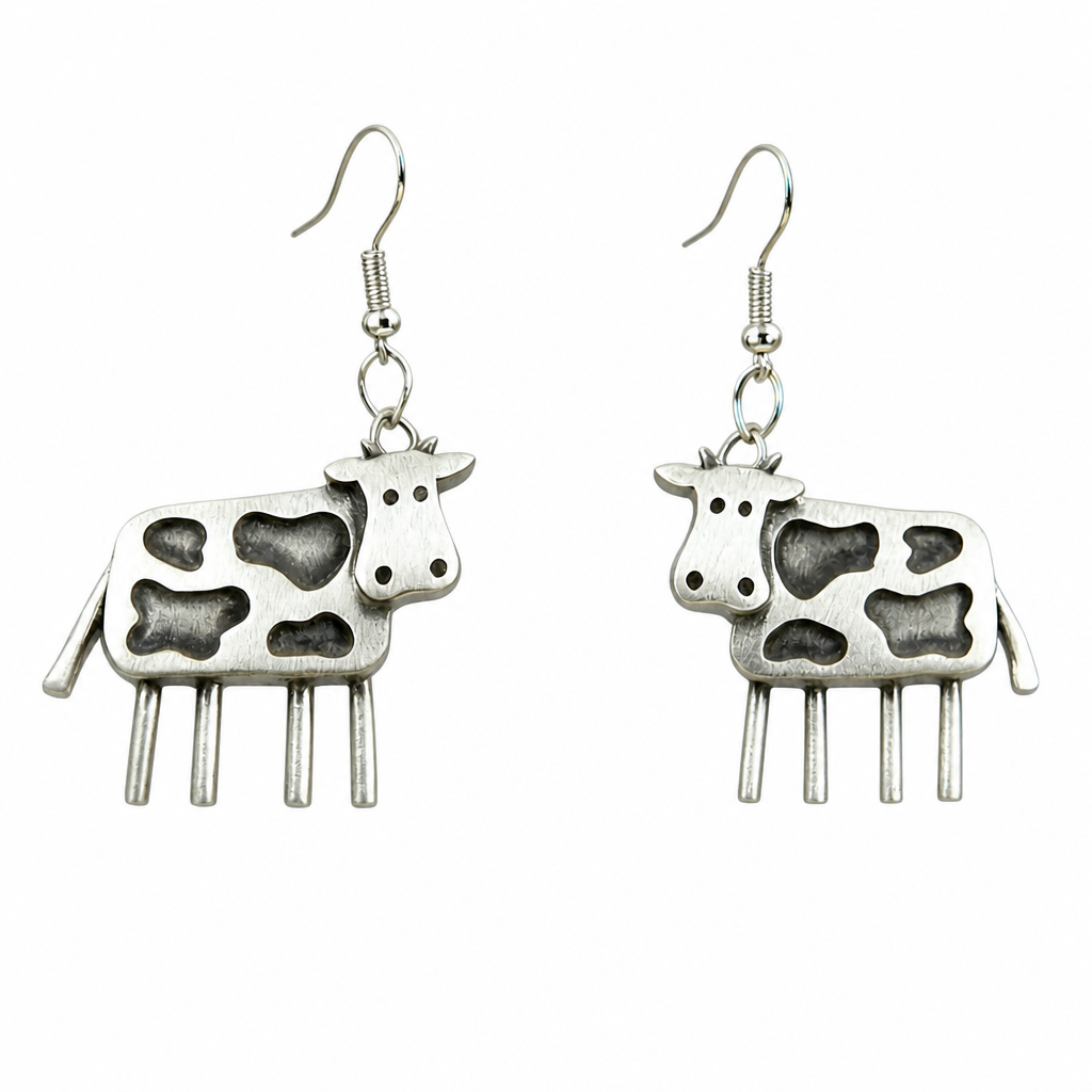 Vintage Cow Earrings