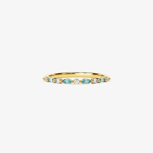It is ok to not be ok-Cyan Diamond Thin Ring