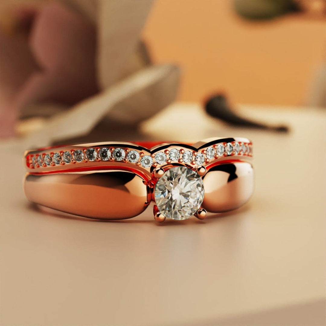 For Memorial - I Am Not A Widow Diamond Wing-Stacking Ring